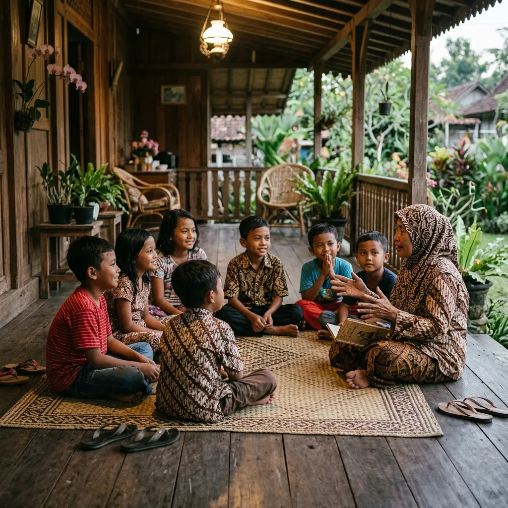 Kegiatan Mendongeng di Teras